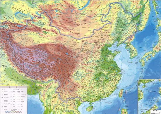 中國(guó)地形圖